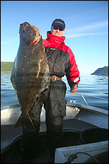 Christer med 20 kilos flundra