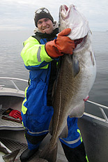 Andre Wrengbro med torsk p&aring; 18,1 kilo