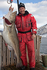 Michael renstr&ouml;m med torsk p&aring; 35 kg